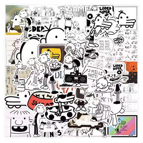 60pcs Diary of A Wimpy Kid Graffiti Stickers Suitcase Stationery Laptop Computer Guitar Cell Phone D