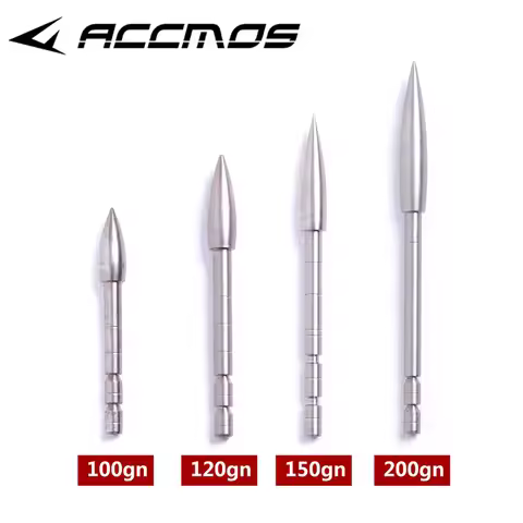 12/24pcs DIY 100 120 150 200 Grain Stainless Steel Bullet Point Tip For ID4.2 mm Arrow Shaft Arrow H