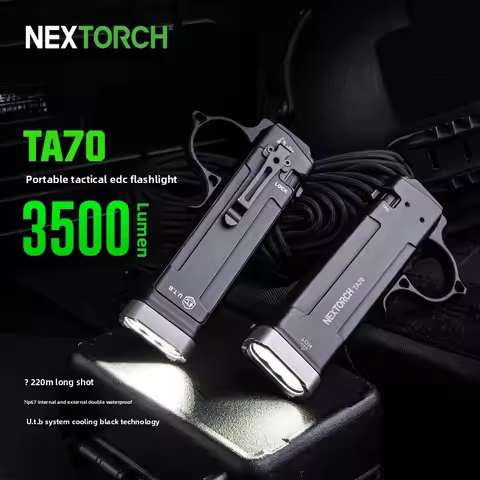 Nextorch TA70 Flat Ultra Thin EDC Tactical Flashlight Portable Strobe Professional Outdoor Torch