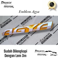 Original Agya Chrome Emblem for Toyota Agya Rear Trunk Original Agya Chrome Emblem/ for Toyota Agya 