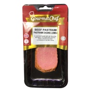 Premium Lucky Gourmet Beef Pastrami 150gm 5pc.± Sliced Frozen Halal Sandwich Beef Slice Beef Pastara