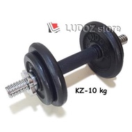 Dumbbell package set KZ 10kg Dumbbell Stick KETTLER rubber grip rubber barbell Stick Dumbbell 10 kg