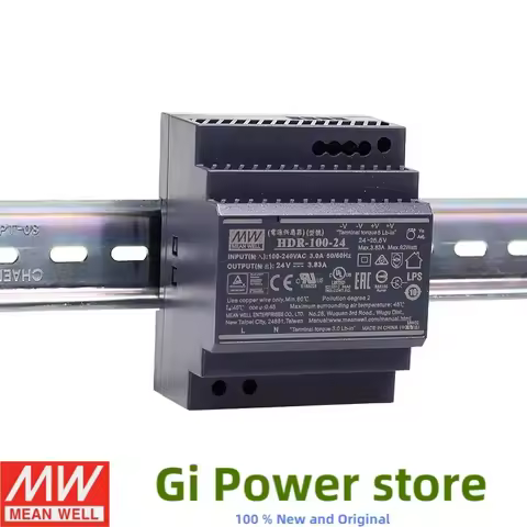 HDR-100 85-100W MEAN WELL Ultra Slim Step Shape DIN Rail DC Switching Power Supply HDR-100-24 HDR-10