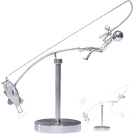 Fisherman Balancing Sculpture, Kinetic Fishing Sculpture, Kinetic Desk Physics Toys Fisherman Balanc