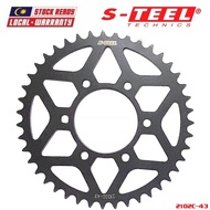 S-TEEL Rear Spocket 520 - 43T / Motorcycle for KAWASAKI ZX-6R / ZX-6RR / Z750 / Z750S / Z750R (2102C