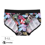 Label Sticker Style Briefs-Black-1902521- BL