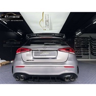 W177 A45s AMG Rear Diffuser With Exhaust Tips Set Gloss Black M856 M850