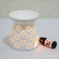 Yubeijia Ceramic Hollow Fragrance Lamp Essential Oil Lamp Aromatherapy Stove Household Bedroom Essential Oil Stove