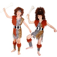 GIFTROOM Indian Costume Children Halloween Primal Man Savage Clothes Female Primal