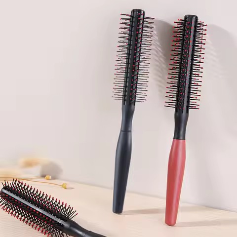 Barber shop hair curling comb, pear flower straight hair blowing comb roller comb cylindrical comb