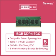 Synology 16GB DDR4 SO-DIMM ECC Memory Module (D4ES03-16G) / (D4ES01-16G) For DS1525+ DS1522+ DS925+ 