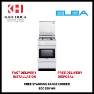 ELBA EGC 536 WH FREE-STANDING COOKER -  1 YEAR MANUFACTURER WARRANTY + FREE DELIVERY