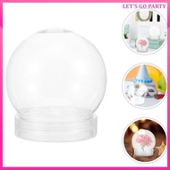 8pcs Snow Globe Water Globe Christmas Clear Snow Globe for Crafts uiran
