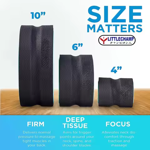 Wheel Foam Roller - Targeted Muscle Roller for Deep Tissue Massage, Back Stretcher with Foam Padding