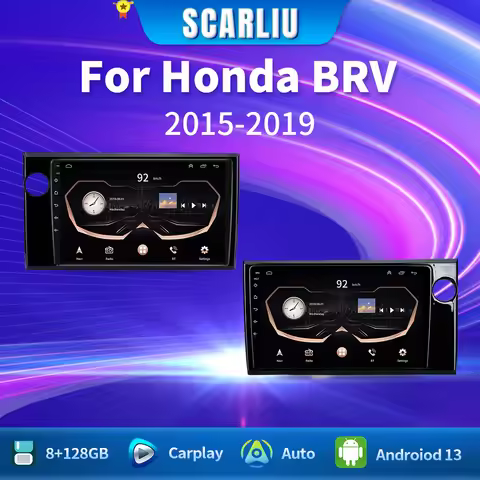 For Honda BRV LHD RHD 2015 - 2019 Monitor Video No 2din Carplay Radio Navigation Auto Screen Multime