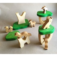 Wooden tree blocks, Tree house blocks, Wooden trees, Tree building blocks, Montessori inspired woode