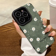 Suede Leather Daisy Casing for Samsung A73 A72 A55 A54 A53 A52 A50 A34 A33 A32 A30 A23 A22 A21s A20s