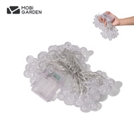 MOBI GARDEN Crystal String Lights LED Ball Light Fairy Lights 10M Outdoor Camping Decoration Party F