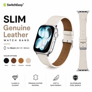 SWITCHEASY Slim Genuine Leather Watch Band compatible for Apple Watch (40/41/42mm)