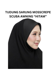 Tudung SEKOLAH Hitam Tudung Sarung Moscrepe Scuba Awning Black Size "M" "L"