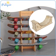 Finger Skateboard Ramp Set Skate Training Desktop Ornament Gift Skate Park Kit Kids Toy Wooden Ages 