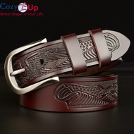 Cozy Up 125Cm Punk Thủ Công Vỏ Đại Bàng Thắt Lưng Lớp Da Hàng Đầu Thắt Lưng Cho Nam Pin Khóa Chất Lư