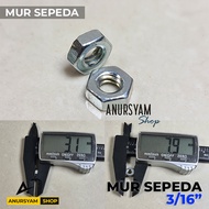 3/16 Bicycle Nut | 3/16" Hexagon Nut | Nut 3/16 In