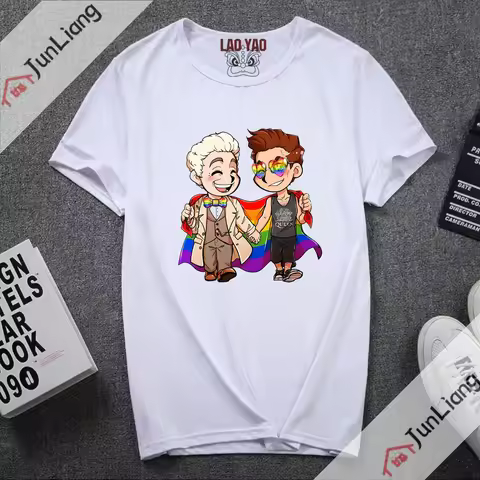 Good Omens The TV Show Good Omens T Shirt Michael Sheen David Tennant Angel Devil Jeff The Killer Ba
