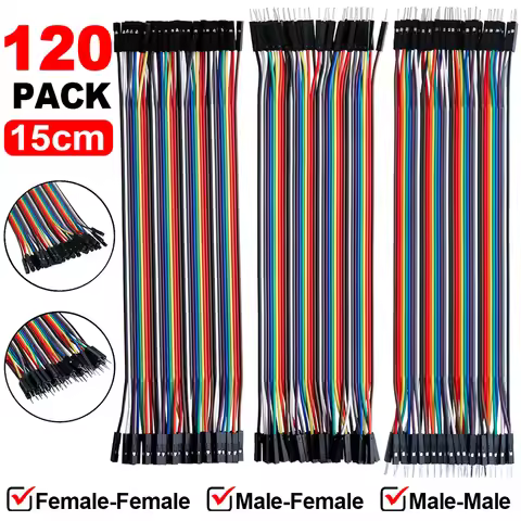 15CM Breadboard Jumper Wires Optional Dupont Wire Assorted Kit Male To Male Female To Female Breadbo