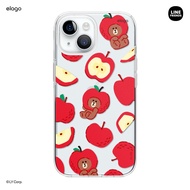 elago l LINE Friends Fruit Shop Hybrid Clear Case Compatible with iPhone 15 and iPhone 15 Plus, Dura