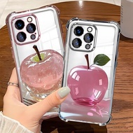 Apple Crystal Design Case For Oppo Reno 10 10pro 9 9pro1111f 11pro 12 12pro12f Phone Case Soft Anti 