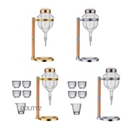 [Dolity2] Glasses Sake Set Clear Cold Sake Chilled Server Dispenser with Sake Cups for Birthday Warm