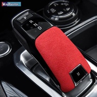 Ultrasuede Wrap Gear Shift Knob ABS Trim Cover Sticker For Peugeot 5008 3008 2008 208 508 2019 2020 