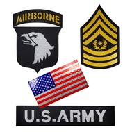 Airborne Division Reflective Velcro Patch - Multi-Use Shoulder Chest Outdoor Bag Badge