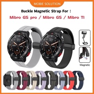 For Mibro GS Pro / Mibro GS / Mibro T1 Strap Magnetic Buckle Silicone Strap Magnetic Folding