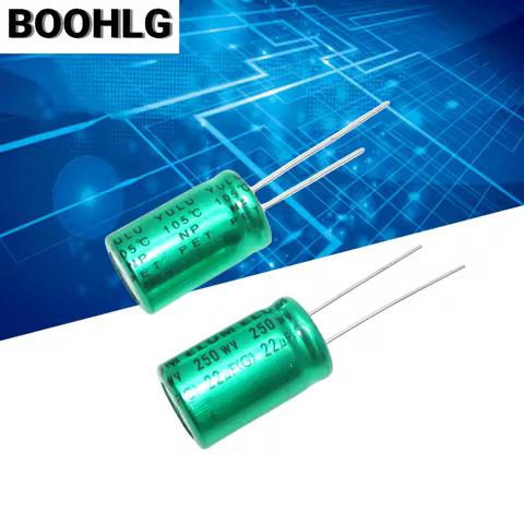 5PCS 22uF 250V NP Non-Polar Audio Electrolytic Capacitor 250V 22uF 13X20mm