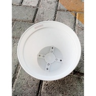 HARGA PER LUSIN. Pot Bunga Plastik Putih diameter 17 cm. Pot Bunga