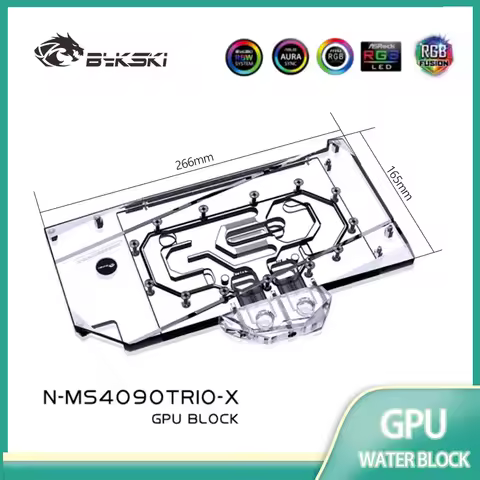 Bykski GPU Block for MSI RTX 4090 Suprim X / RTX4090 GAMING X TRIO 24G Video Card Water Cooling / Co