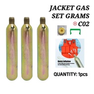 LIFE JACKET GAS SET GRAMS C02 (33G GRAMS C02 FILLED)