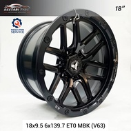 【Installation Available】 4X4 RAXER V63 OFFROAD WHEELS 18 INCH 18X9.5 6X139.7 ET0 MBK READY STOCK SPO
