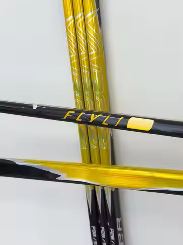 [2-Pack] Fly 3 Yellow Ice Hockey Sticks【No warranty】Ultra-Light Carbon Fiber P92 And P28 Ice Hockey 