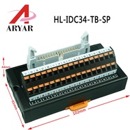 IDC34 2x17 Pins 0.1" Male Header Breakout Board, Terminal Block, Connector. IDC34 to Spring Terminal
