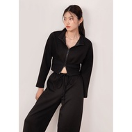 Zip & Flow 2 Way Zipper Jacket in Black