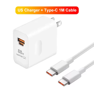 Original Huawei Multi Port Fast Charger Max 88W SuperCharge USB A/C PD Adapter+6A Type-C Cable For H