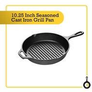 Lodge 10.25 Inch Seasoned Cast Iron Grill Pan
