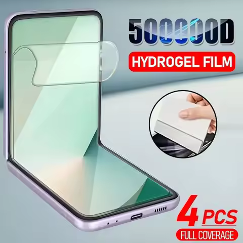 4pcs HD Hydrogel Film For Samsung Galaxy Z Flip 7 Soft Screen Protector For Galaxy Z Flip 6 4 5 3 5G