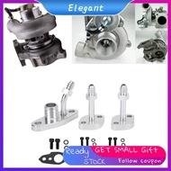 Eleganthome Car Turbo Oil Feed Drain Flange Kit K026‑0043 Maintenance Replacement for CT9 CT12 CT20 
