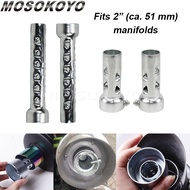 【Seasonal Sale】 2inch 51mm Drag Exhaust Baffle 4 8 Long Muffler Silencer Removable DB Killer Noise S