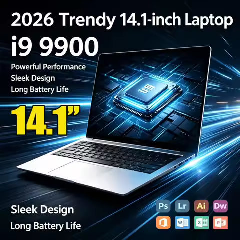 2026 NEW 14.1 Inch Ultra Slim Laptop Intel Core i9 9900 32GB RAM 2TB SSD Windows 11 Gaming Gamer Off