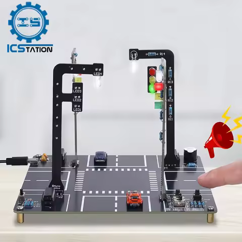 Traffic Light Simulator Kit DIY Electronics Project Traffic Signal Light Circuit Board Soldering Kit